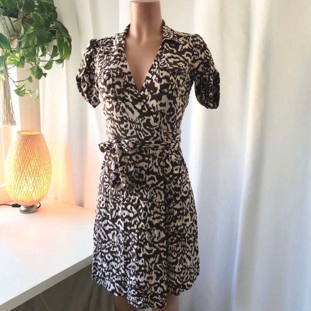 Diane Von Furstenberg Revolutionary Duenne Animal Print Wrap Dress